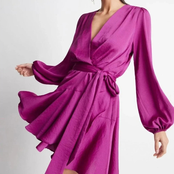 Sheike Baroness Wrap Tie Waist Dress Emerald Green Sz S - Picture 3 of 11